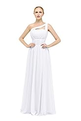 Sexy One Shoulder  Chiffon Floor Length Evening Dress/Bridesmaid Dress/Prom Dress/Party Dress  With Ruffles