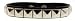 1 Rows of Pryamid Shaped Studs Leather Wrist Band Bracelet