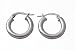 9ct White Gold UER 015W Ladies Hoop Earrings