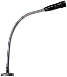 Astatic Omnidirectional Dynamic Microphone, 1 DPDT Push-to-Talk Switch, 19 inch Gooseneck, 2 3/4 inch Flange and 6' Cable - Chrome