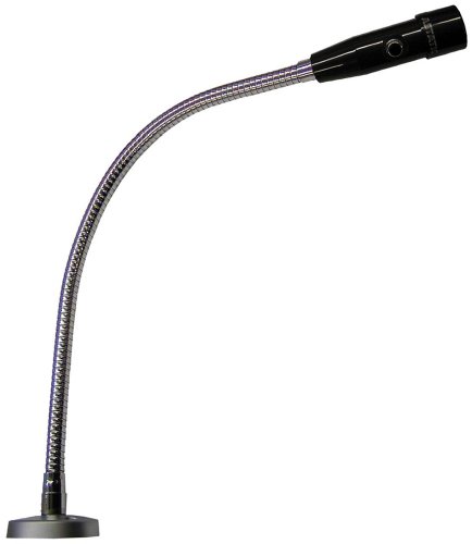 Astatic Omnidirectional Dynamic Microphone, 1 DPDT Push-to-Talk Switch, 19 inch Gooseneck, 2 3/4 inch Flange and 6' Cable - Chrome