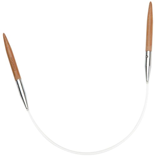 Chiaogoo circular 9-inch (23cm) bamboo dark patina knit…
