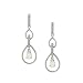 Sterling Silver Diamond-Accent Created-Opal Double Teardrop Earrings