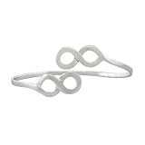 Sterling Silver Double Infinity Bypass Cuff Bracelet