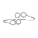 Sterling Silver Double Infinity Bypass Cuff Bracelet