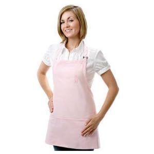 F10 Three Pocket Bib Apron (Pink) (24'' L X 28'' W) (6 Order) by 