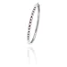 14K White Gold 1/2 ct. Diamond and Alternating 7/8 ct. Ruby Bangle Bracelet