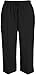 Coral Bay Womens Everyday Drawstring Twill Capris Large Black