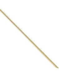 14k Yellow Gold 7in 1.4mm Round Snake Chain Bracelet. Metal Wt- 2.74g