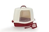 Hooded Corner Cat Litter Tray 40x56x40cm