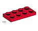 Lego Building Accessories, 2x4 Red Plates - Bulk Pack Bricks, 100 pcs.