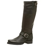 FRYE Women's Veronica Slouch Boot, Black Tumbled Full Grain Leather, 9.5 M US