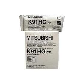 Mitsubishi Monochrome High Gloss Thermal Paper, 4 rolls/ box