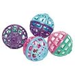 LATTICE PLAY BALL WITH BELL 4PK