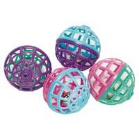 LATTICE PLAY BALL WITH BELL 4PK