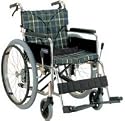 ベーシックモジュールアルミ自走用車椅子BM22-38SB-M/緑チェック