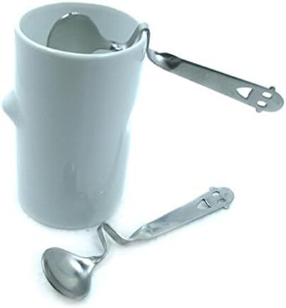 Pack of 2 Curved Tea Coffee Drink Spoon Teaspoon Useful Stylish of Smile Face Twisted Coffee Scoop Milk Spoon Kitchen Gadgets