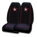 2 Front Seat Covers - Betty Boop Leg up Rock Star