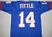 Y.A. Tittle Autographed/Hand Signed New York Giants Throwback Jersey HOF
