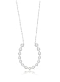 10k White Gold Horseshoe Diamond Pendant (1/10 cttw, I-J Color, I2-3 Clarity), 18