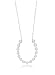 10k White Gold Horseshoe Diamond Pendant (1/10 cttw, I-J Color, I2-3 Clarity), 18