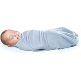 Woolino Newborn Swaddle Blanket, 100% Superfine Merino Wool, For Babies 0-3 Months, Blue