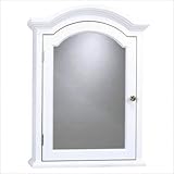 Curved Top Medicine Cabinet in White