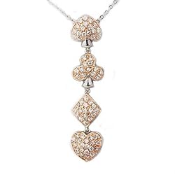 Necklace with Playing Card Symbols - Chain: 17", Height: 57mm