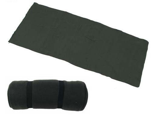 Fleece Schlafsack Huettenschlafsack Decke oliv
