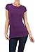 BLVD Women's Basic Solid Round Neck Tee