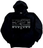 Ford Mustang LEGEND HONEYCOMB GRILLE Hoody Sweatshirt, XL, Black