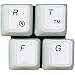 HQRP ENGLISH (US) KEYBOARD STICKERS WITH BLACK LETTERING ON WHITE BACKGROUND for All PC, Mac , Desktops, Laptops and Notebooks