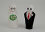 Newlydeads Bride and Groom Salt & Pepper Shakers Set, Halloween / Wedding / Goth