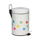 3L Pedal Trash Can Multi Coloured Galvanised Steelby PRIME FURNISHING