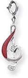 Enameled Treble Clef Charm, Sterling Silver