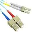 Cables To Go 36527 10Gb LC/SC LSZH Duplex 50/125 Multimode Fiber Patch Cable (3 Meters, Aqua)