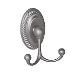 Elite Home Fashions Swirl Double Towel Hook, Brushed Satin Nickel