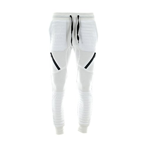 Switch Remarkable - Men's Quilted Motto Fleece Jogger - White