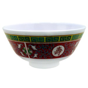 BOWL RICE 4-3/8 LONGEVTY, DZ, 06-0911 MISC IMPORTS ASIAN DINNERWARE