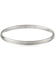 Sterling Silver Polished Guard and Hinge Bangle Bracelet