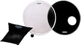 Evans EQ3 System Pack Bass Drumhead Set, Black - B0002E1IKU