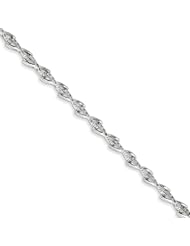 Genuine .925 Sterling Silver Diamond Bracelet 10.1 Grams . 100% Satisfaction Guaranteed.