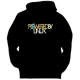 Powered by Linux Hobbies Mens Hoodie (Black, Size X-Small)
