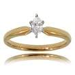 Marquise Cut Diamond Engagement Ring in 14K Yellow Gold
