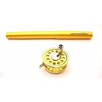Fly Reel, Pen Shape, Size Fishing Rod, Pole, Gold,