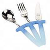 Trebimbi Puppet Cutlery 3 Piece Flatware Set (Blue)
