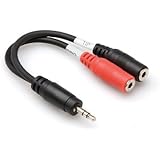 Hosa YMM-261 Stereo Breakout Cable, 3.5 mm TRS to Dual 3.5 mm TSF
