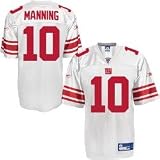 Eli Manning Youth Jersey: Reebok White Replica #10 New York Giants Jersey - Large (14-16)