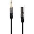 PlugLug 3.5mm Male to 3.5mm Female Stereo Audio Cable (8 Feet Black) - New Design accommodates iPhone, iPad, itouch, Smartphones and MP3 cases