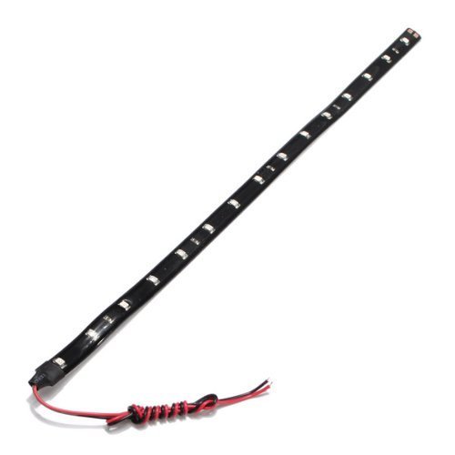 4 Pcs 30cm Car Truck Flexible Waterproof LED Light Strip White (White)